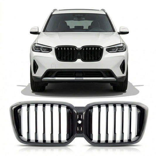 Frontgrill Hochglanz Schwarz passend für BMW X3 G01 X4 G02 2021-heute