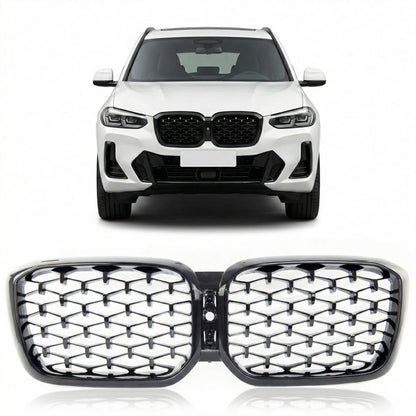 Frontgrill Hochglanz Schwarz passend für BMW X3 G01 X4 G02 2021->>