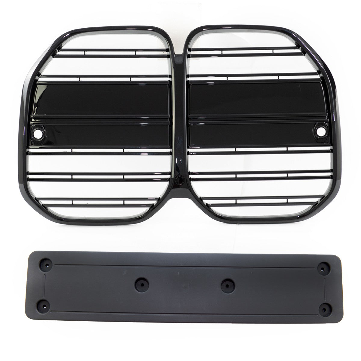 Frontgrill Hochglanz Schwarz Doppellinie passend für BMW 4er G22 G23 2021+