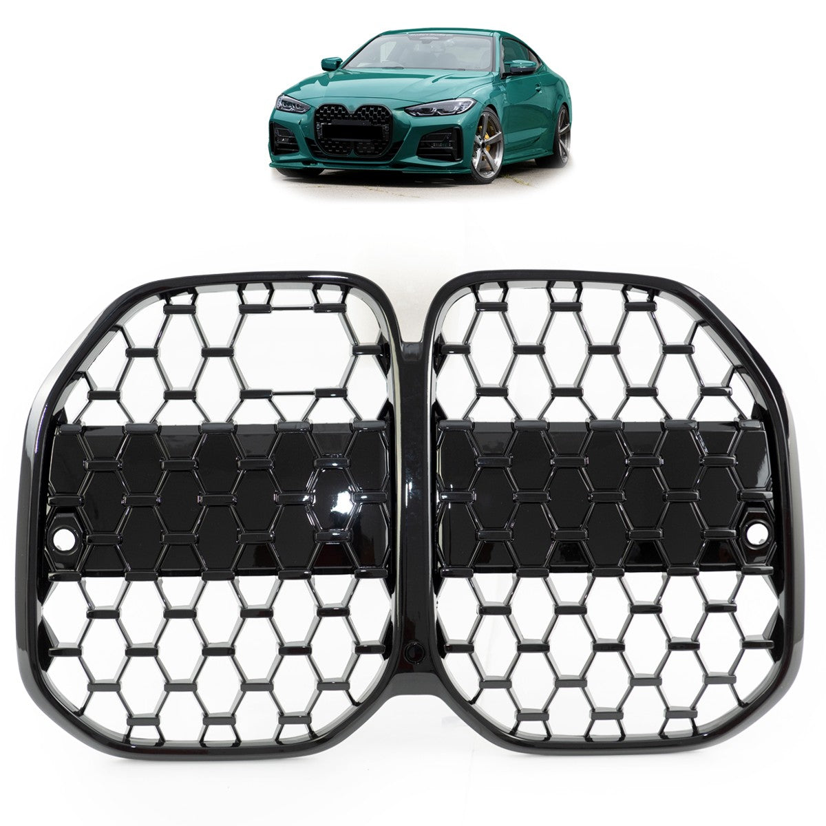 Frontgrill Hochglanz Schwarz passend für BMW 4er G22 G23 G83 2021-heute