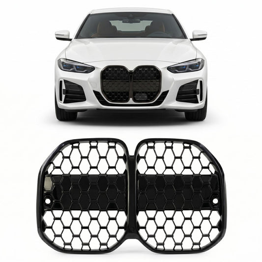 Frontgrill Hochglanz Schwarz passend für BMW 4er G22 G23 2021-