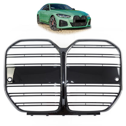 Frontgrill Hochglanz Schwarz Doppellinie passend für BMW 4er G26 2021-On