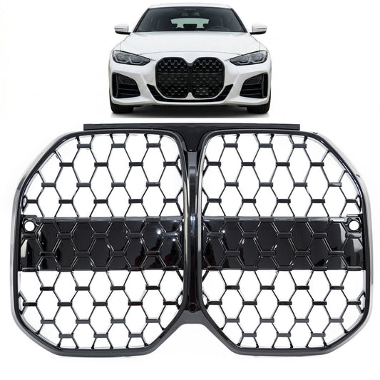 Frontgrill Hochglanz Schwarz passend für BMW 4er G26 Gran Coupe 2021->>