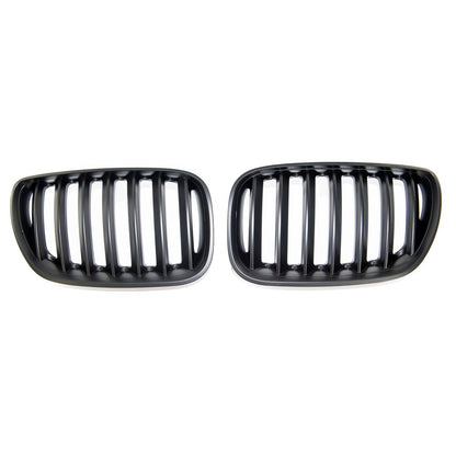 Einliniger Matt Schwarz Frontgrill passend für BMW X5 (E53) 2003-2007