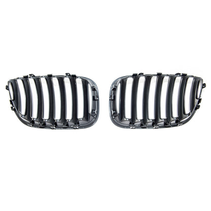 Einliniger Matt Schwarz Frontgrill passend für BMW X5 (E53) 2003-2007