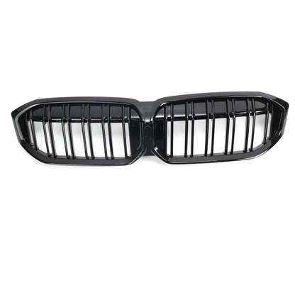 Frontgrill Hochglanz Schwarz Doppellinie passend für BMW 3er G20 G21 2022-