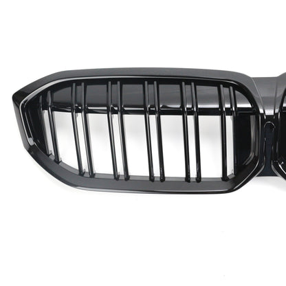 Frontgrill Hochglanz Schwarz Doppellinie passend für BMW 3er G20 G21 2022-
