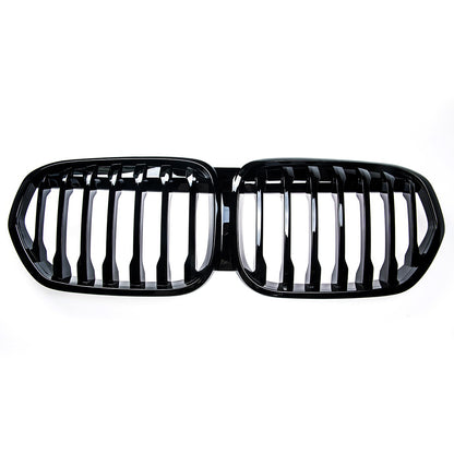 Kühlergrill Hochglanz Schwarz mit einer Linie passend für BMW X1 F48 2019-2022