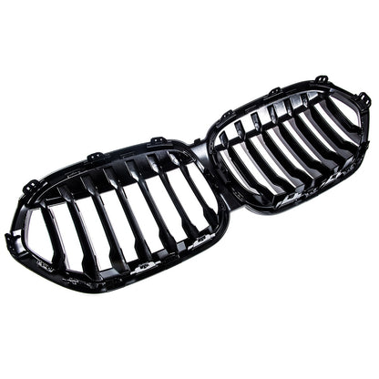 Kühlergrill Hochglanz Schwarz mit einer Linie passend für BMW X1 F48 2019-2022
