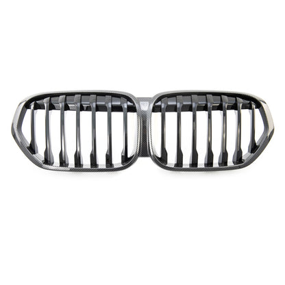 Kühlergrill Carbon-Optik mit einer Linie passend für BMW X1 (F48) 2019-2022