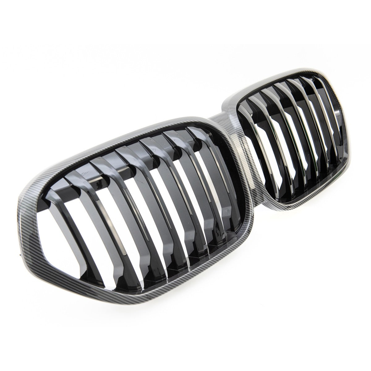 Kühlergrill Carbon-Optik mit einer Linie passend für BMW X1 (F48) 2019-2022