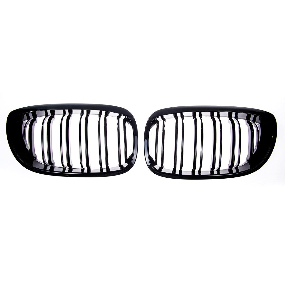 Sportgrill Hochglanz Schwarz Dual Line passend für BMW 3er E46 2003-2007