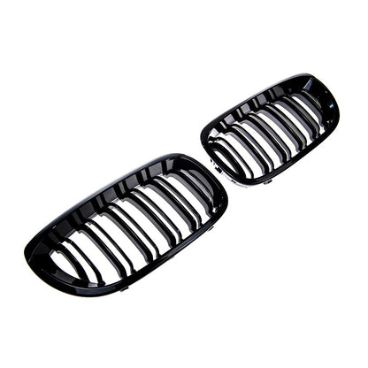 Sportgrill Hochglanz Schwarz Dual Line passend für BMW 3er E46 2003-2007