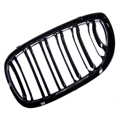 Sportgrill Hochglanz Schwarz Dual Line passend für BMW 3er E46 2003-2007