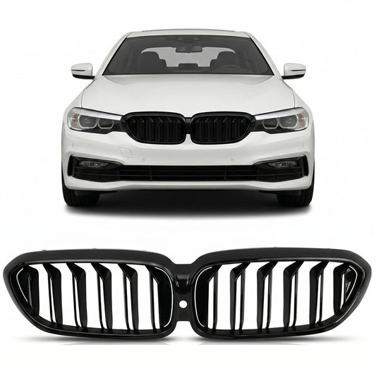 Sportgrill Dual Line Hochglanz Schwarz passend für BMW 5er G30 G31 2016-2020