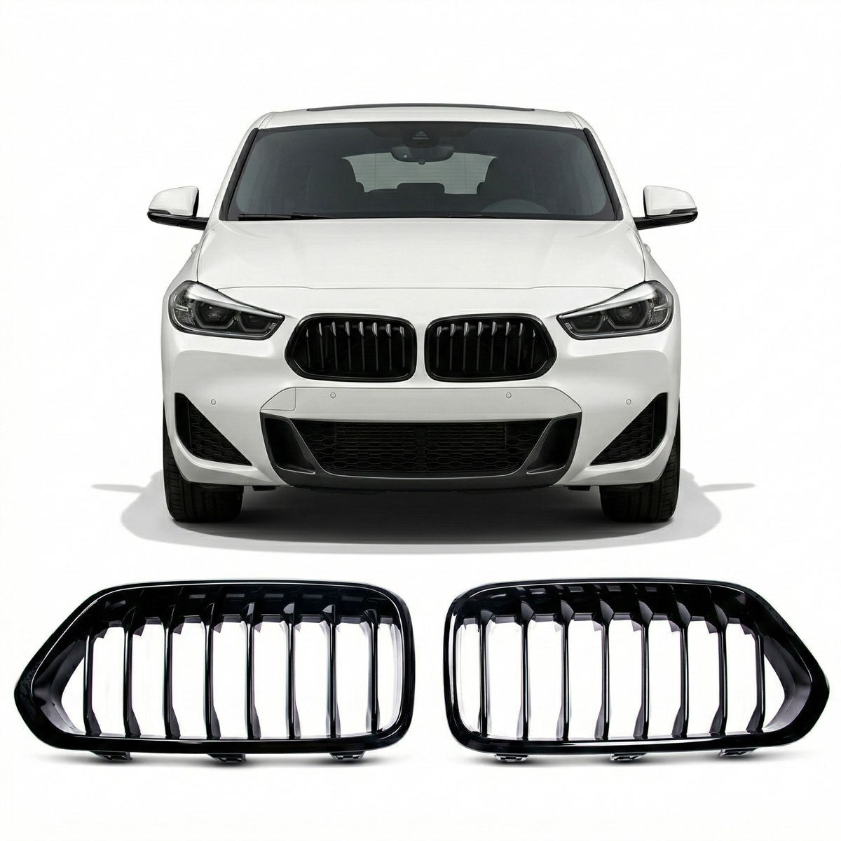 Sportgrill Hochglanz Schwarz passend für BMW X2 F39 2017-2023