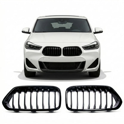 Sportgrill Hochglanz Schwarz passend für BMW X2 F39 2017-2023