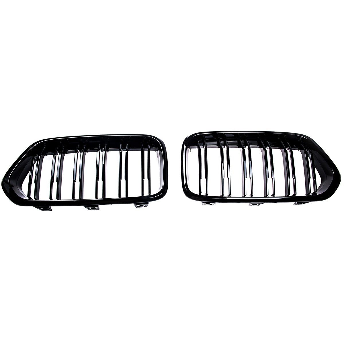 Sportgrill Hochglanz Schwarz Dual Line passend für BMW X2 F39 2017-2023