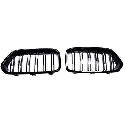 Sportgrill Hochglanz Schwarz Dual Line passend für BMW X2 F39 2017-2023