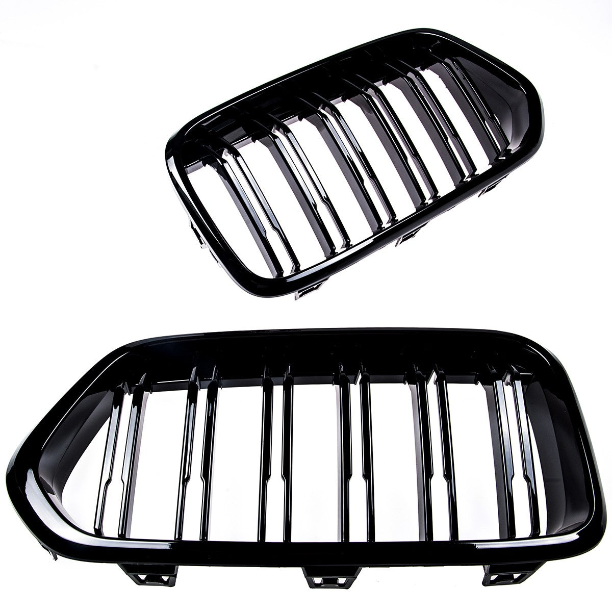 Sportgrill Hochglanz Schwarz Dual Line passend für BMW X2 F39 2017-2023