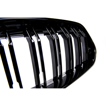 Sportgrill Hochglanz Schwarz Dual Line passend für BMW X2 F39 2017-2023