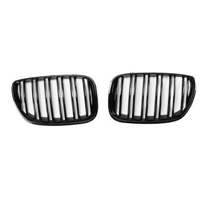 Sportgrill Hochglanz Schwarz Dual Line passend für BMW X5 E53 2003-2006