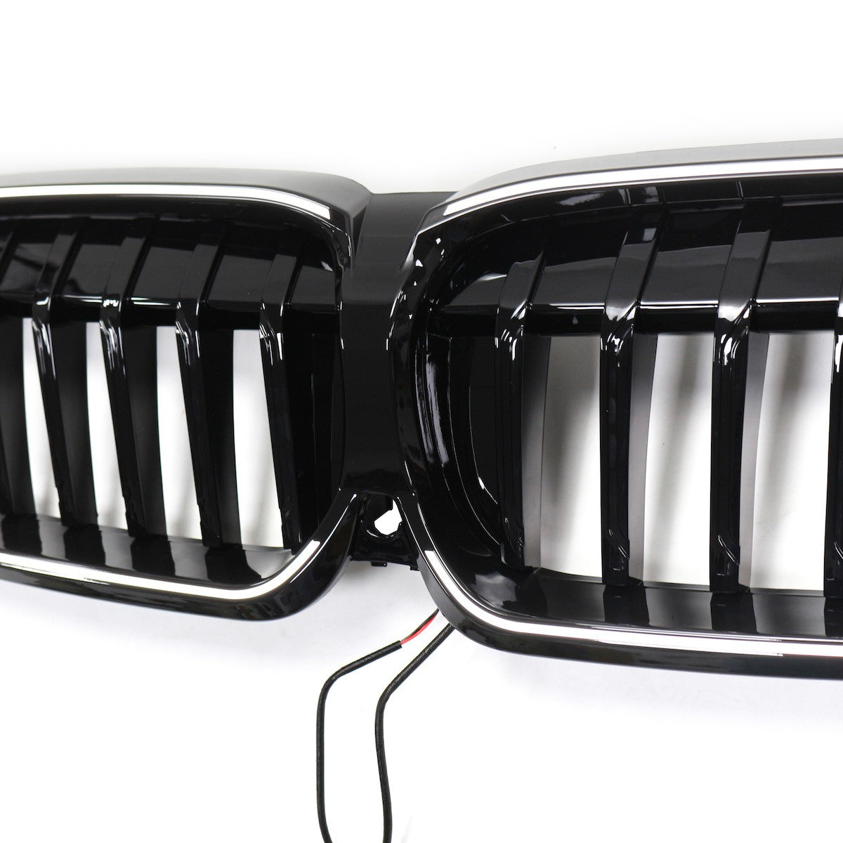LED Einzelstreben Hochglanz Schwarz Grill passend für BMW 3er G20 2019-2022