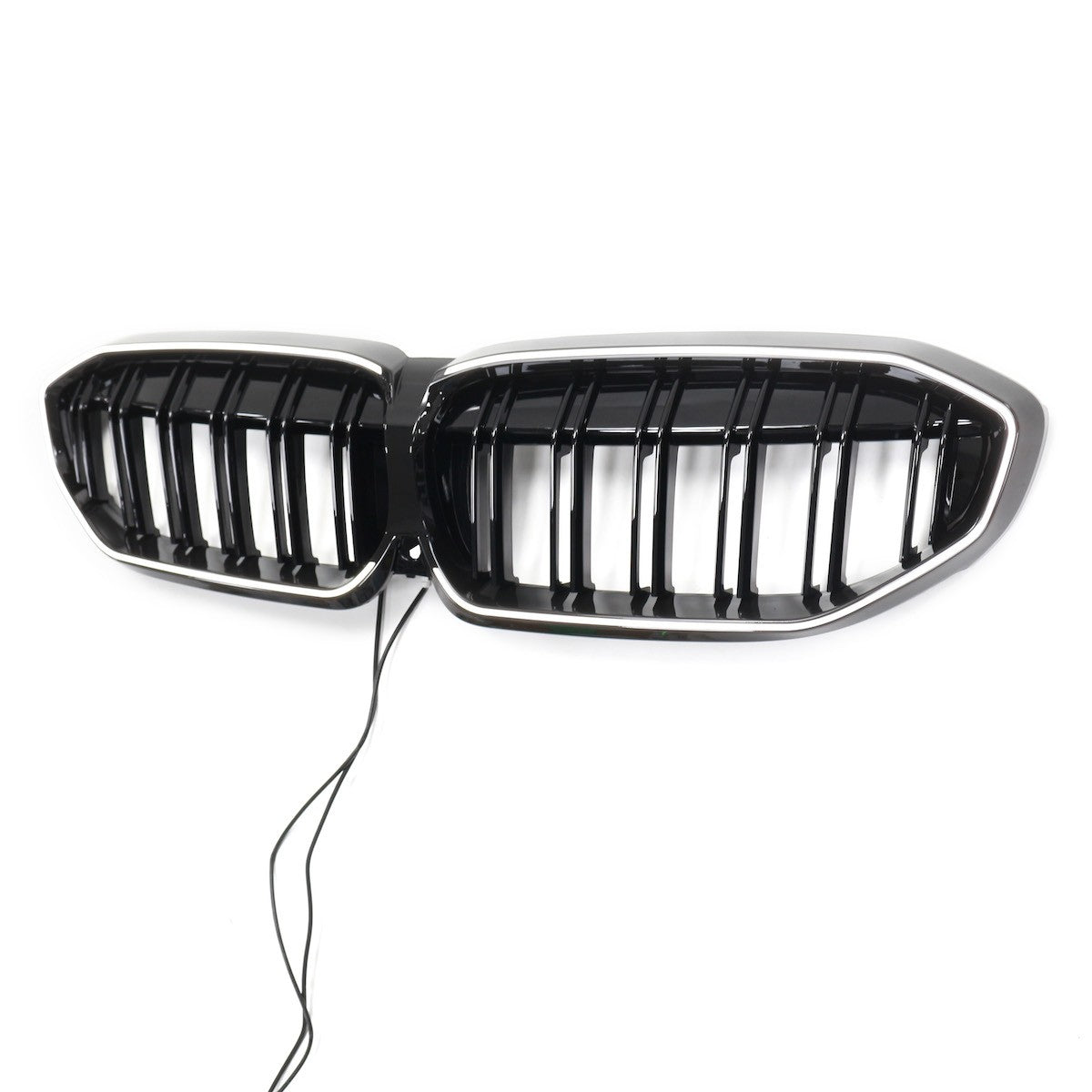 LED Doppelstreben Hochglanz Schwarz Grill passend für BMW 3er G20 2019-2022