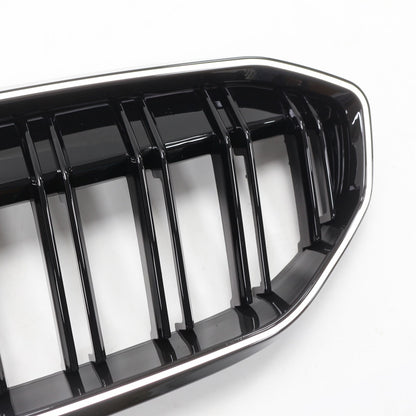 LED Doppelstreben Hochglanz Schwarz Grill passend für BMW 3er G20 2019-2022