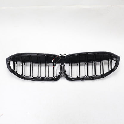 LED Doppelstreben Hochglanz Schwarz Grill passend für BMW 3er G20 2019-2022