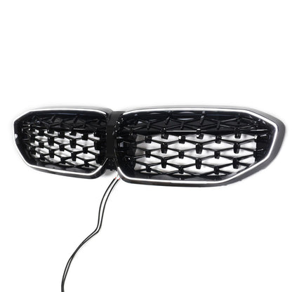 LED Diamant Hochglanz Schwarz Grill passend für BMW 3er G20 2019-2022