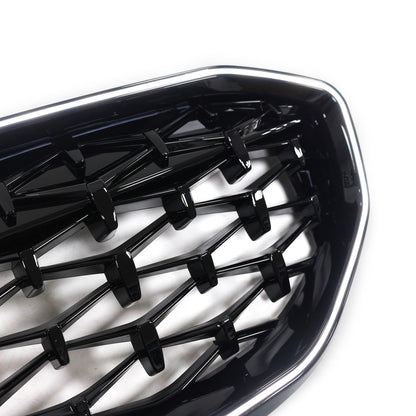 LED Diamant Hochglanz Schwarz Grill passend für BMW 3er G20 2019-2022