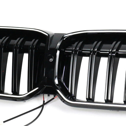 LED Einzelstreben Hochglanz Schwarz Grill passend für BMW 3er G20 LCI 2023+
