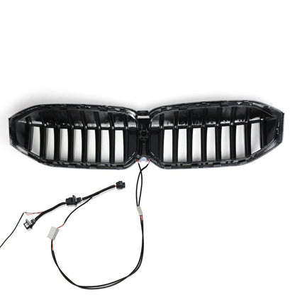 LED Einzelstreben Hochglanz Schwarz Grill passend für BMW 3er G20 LCI 2023+