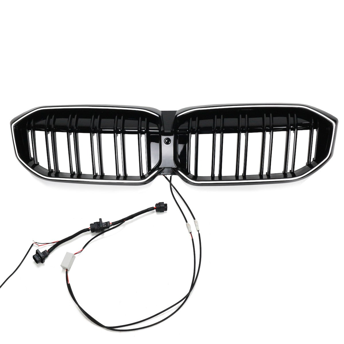 LED Doppelstreben Hochglanz Schwarz Grill passend für BMW 3er G20 LCI 2023+