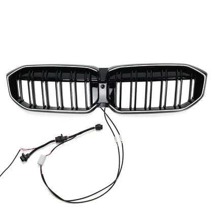 LED Doppelstreben Hochglanz Schwarz Grill passend für BMW 3er G20 LCI 2023+