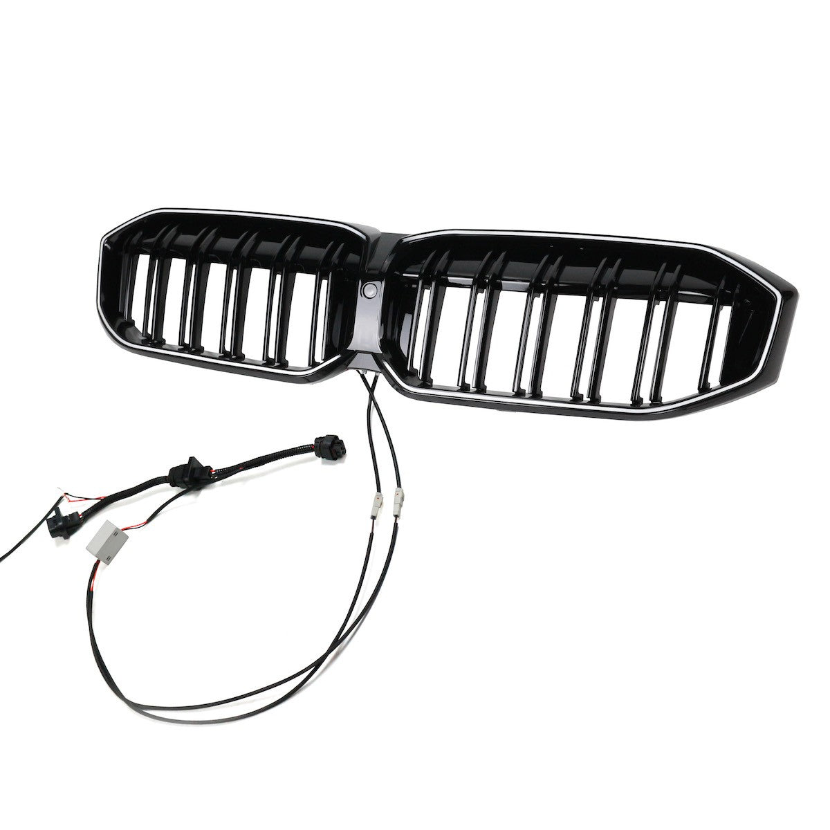 LED Doppelstreben Hochglanz Schwarz Grill passend für BMW 3er G20 LCI 2023+