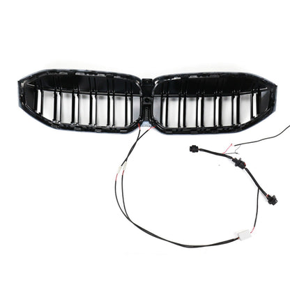 LED Doppelstreben Hochglanz Schwarz Grill passend für BMW 3er G20 LCI 2023+