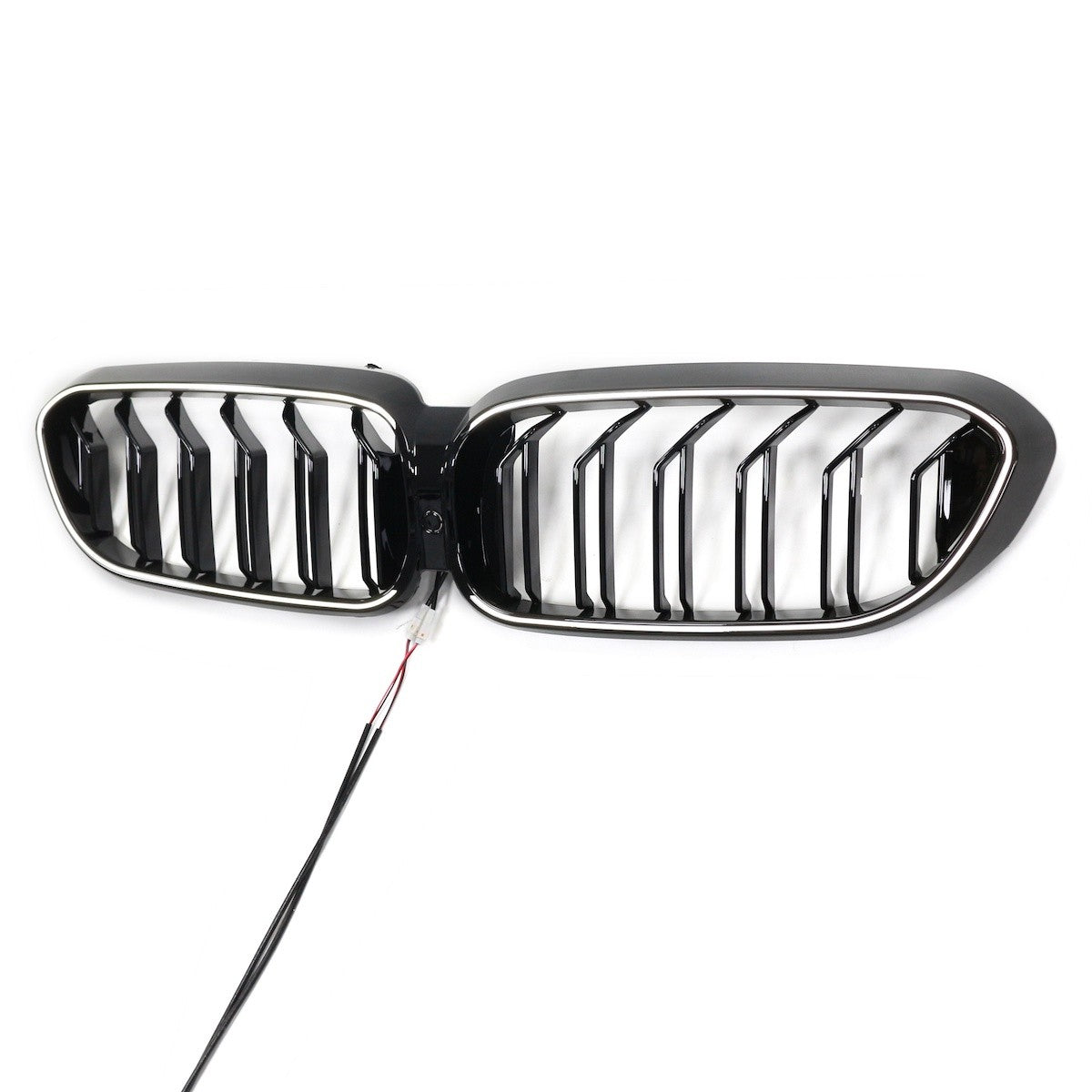 LED Doppelstreben Hochglanz Schwarz Frontgrill passend für BMW 5er G30 2017-2020