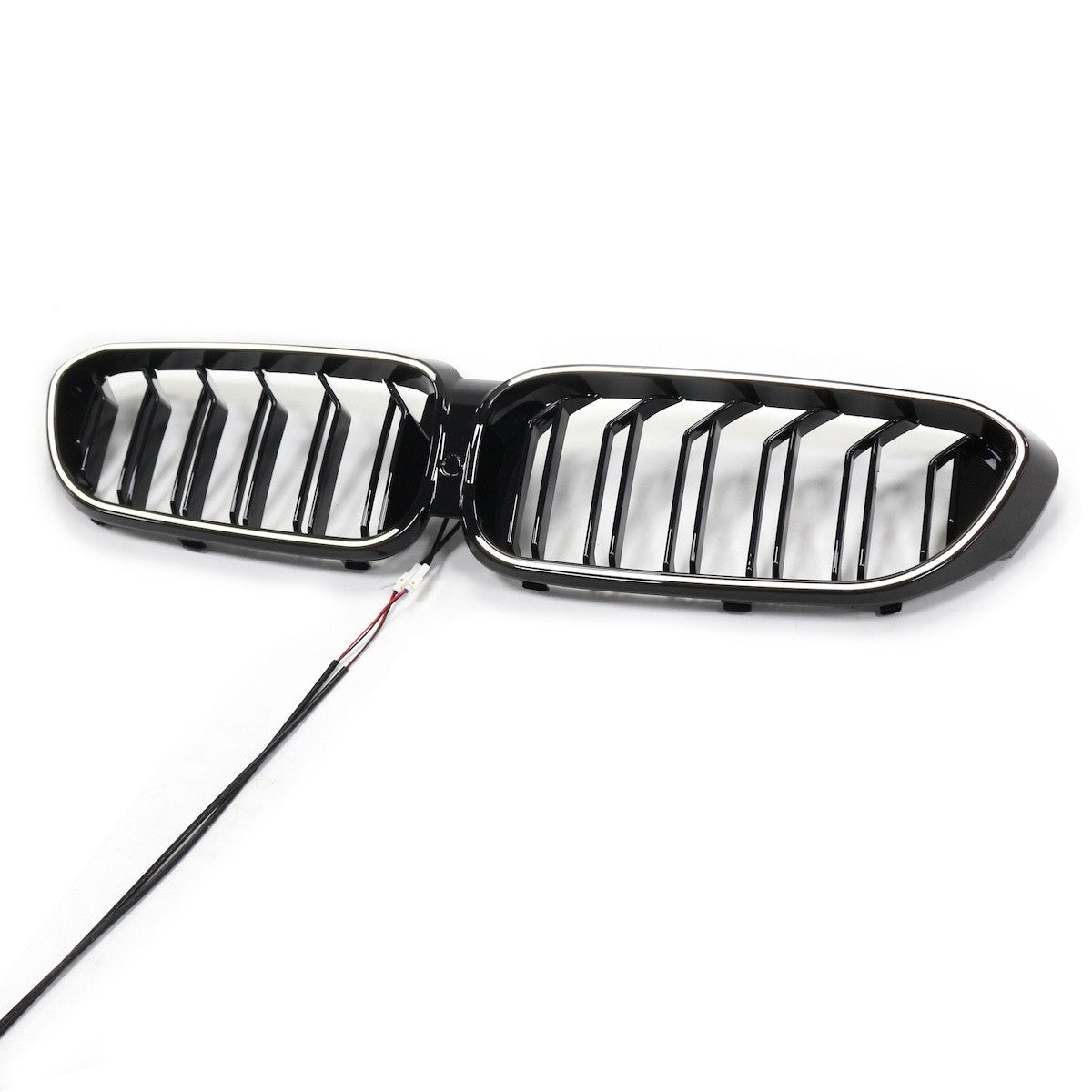 LED Doppelstreben Hochglanz Schwarz Frontgrill passend für BMW 5er G30 2017-2020