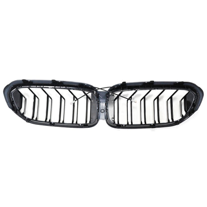 LED Doppelstreben Hochglanz Schwarz Frontgrill passend für BMW 5er G30 2017-2020