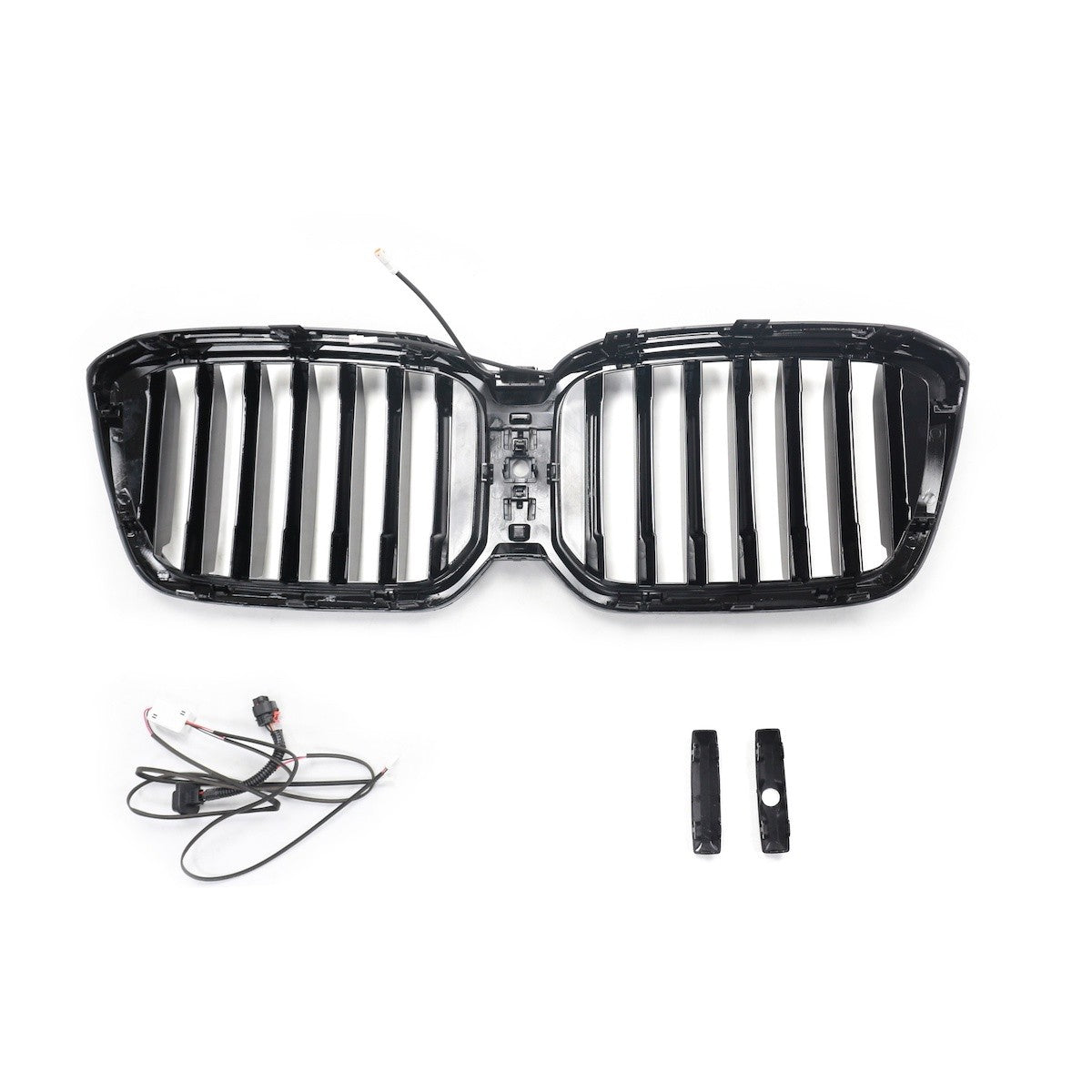 LED Einzelstreben Hochglanz Schwarz Grill passend für BMW X3 G01 LCI 2023+