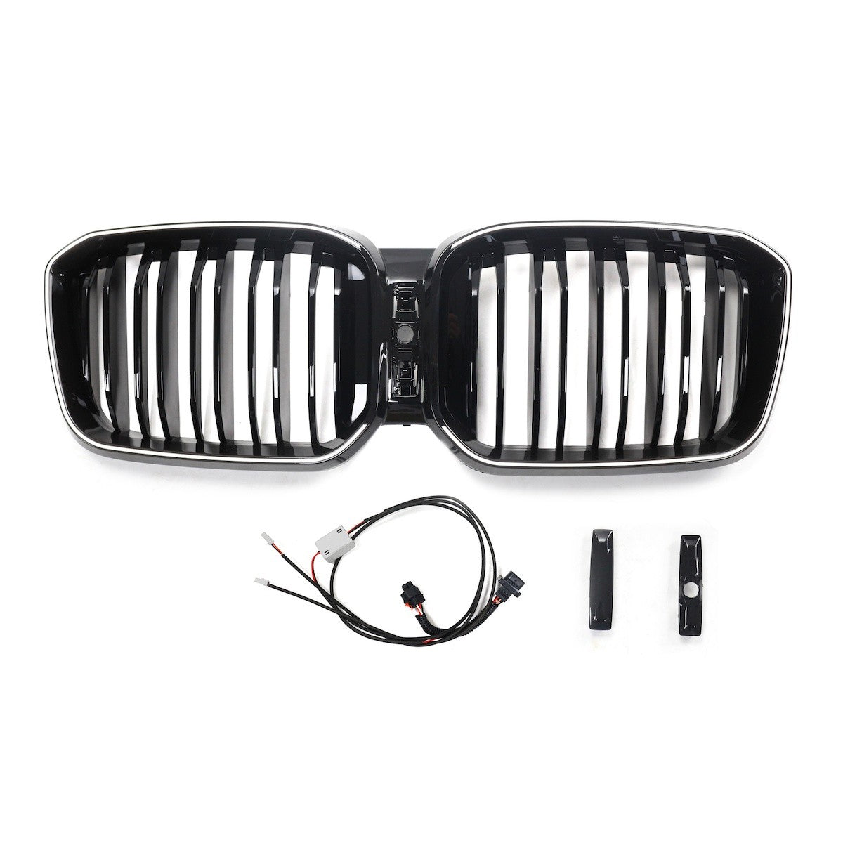 LED Doppelstreben Hochglanz Schwarz Grill passend für BMW X3 G01 2023+