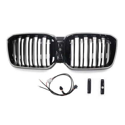 LED Doppelstreben Hochglanz Schwarz Grill passend für BMW X3 G01 2023+
