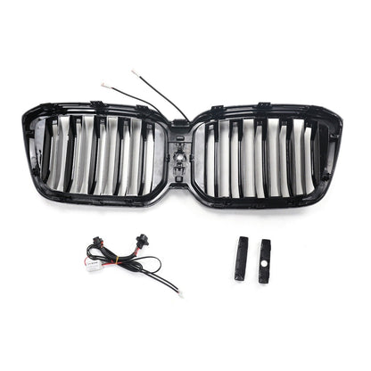 LED Doppelstreben Hochglanz Schwarz Grill passend für BMW X3 G01 2023+