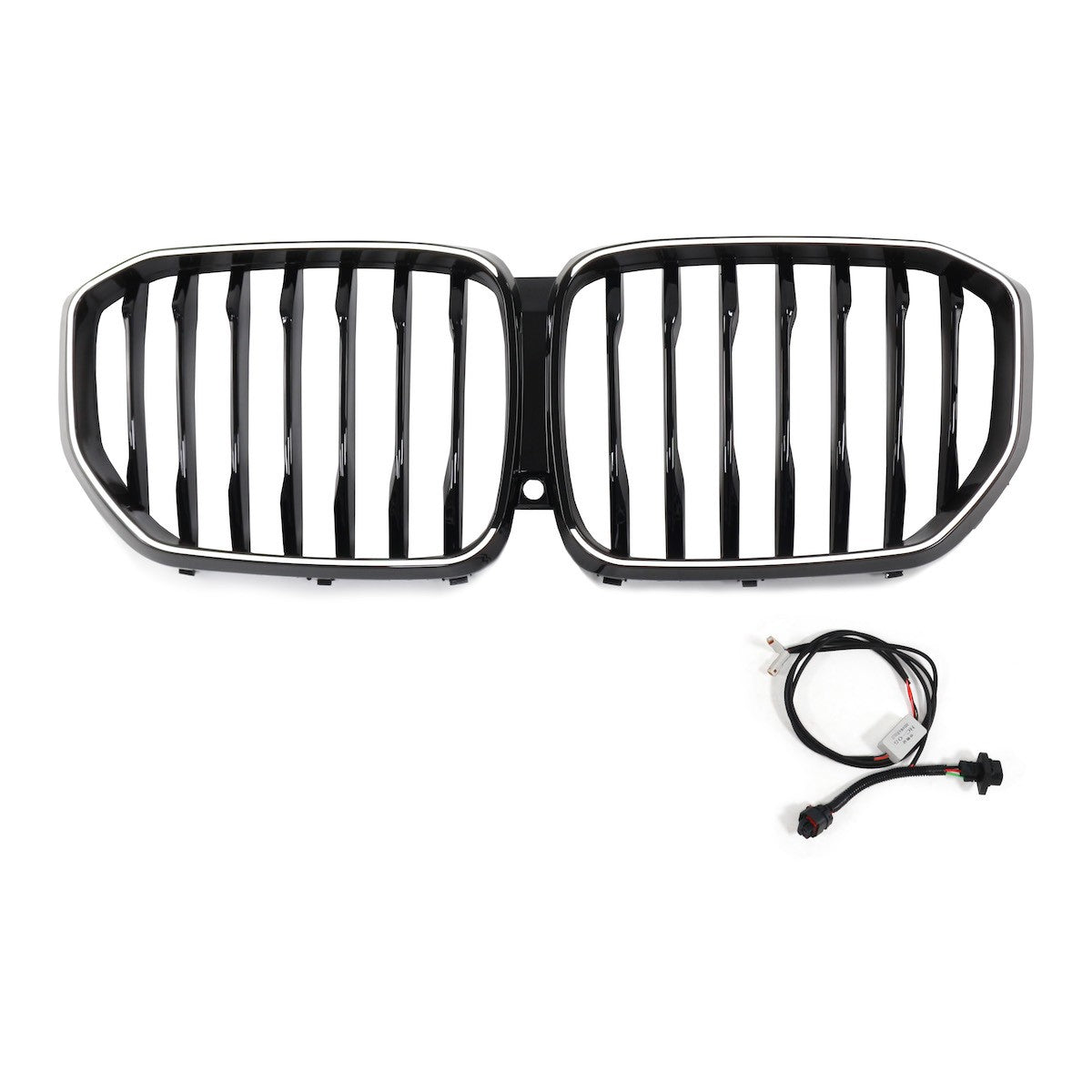LED Einzelstreben Hochglanz Schwarz Frontgrill passend für BMW X5 G05 2019-heute