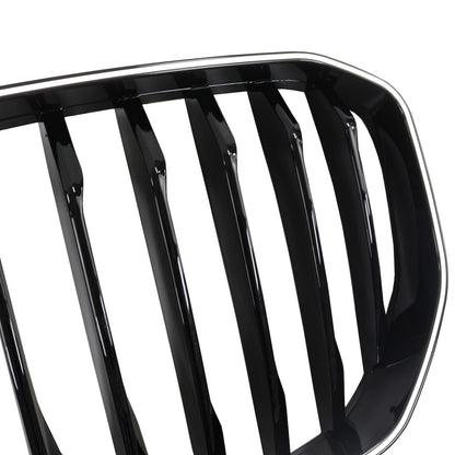 LED Einzelstreben Hochglanz Schwarz Frontgrill passend für BMW X5 G05 2019-heute