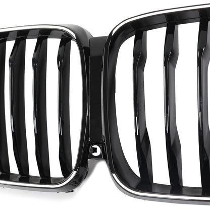 LED Einzelstreben Hochglanz Schwarz Frontgrill passend für BMW X5 G05 2019-heute