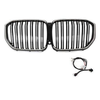 LED Doppelstreben Hochglanz Schwarz Frontgrill passend für BMW X5 G05 2019+