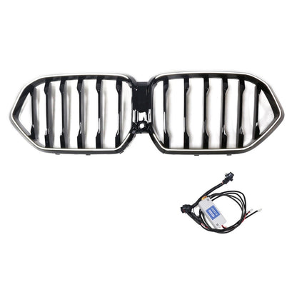 LED Einzelstreben Hochglanz Schwarz Grill passend für BMW X6 G06 LCI 2023+